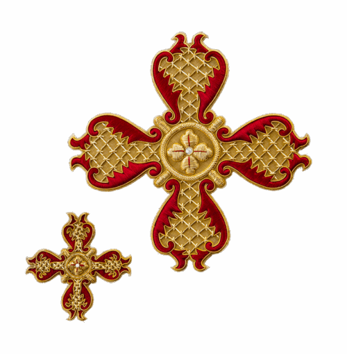 Hand embroidered cross 86/000319B