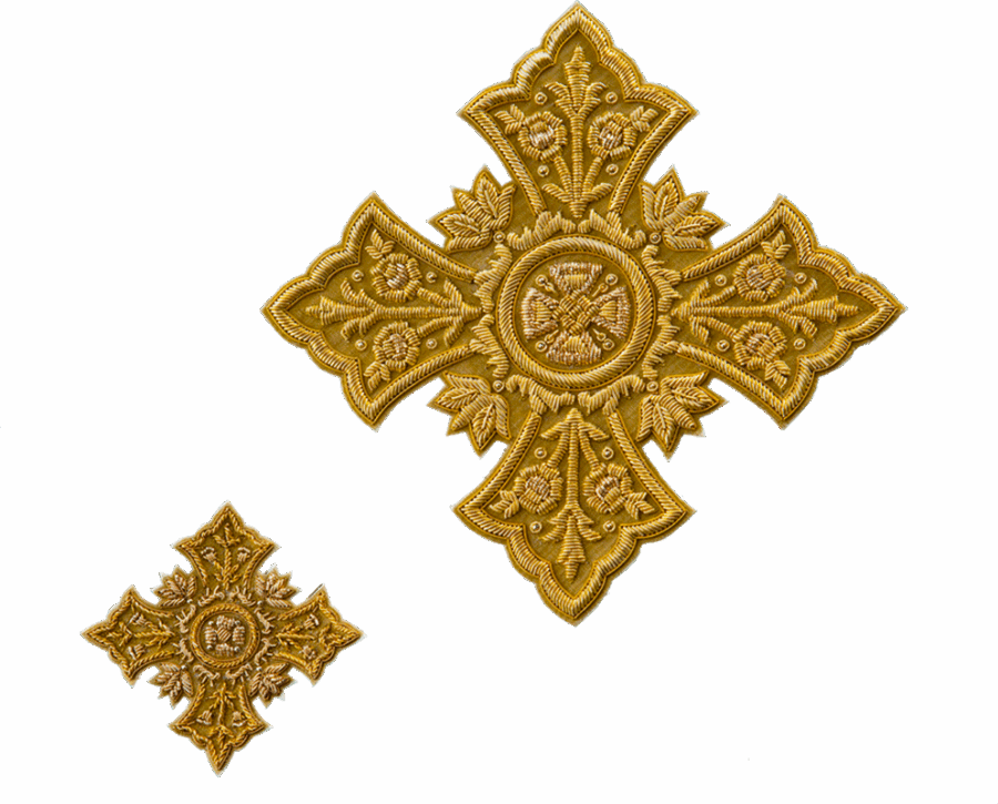 Hand embroidered cross 86/P00003S